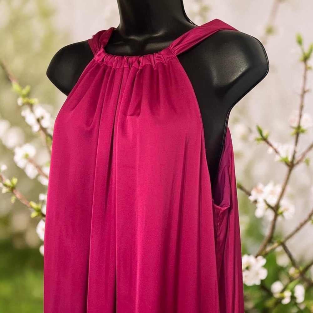 Grecian Draped Tiered Maxi Dress Twisted Straps Flowy Summer with POCKETS!!